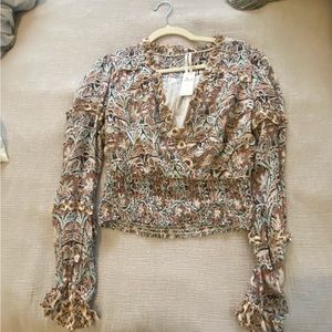 Anthropologie printed long sleeve shirt